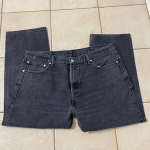 Levi Strauss & Co 505 Mens Jeans Black Wash Straight Leg Size W40 L30